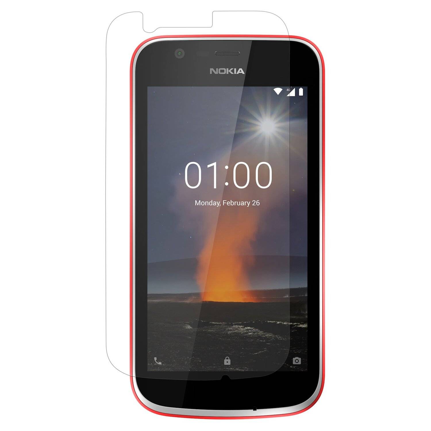 3x Nokia 1 Schutzglas Handy Schutzglasfolie 9H Display Schutzfolie