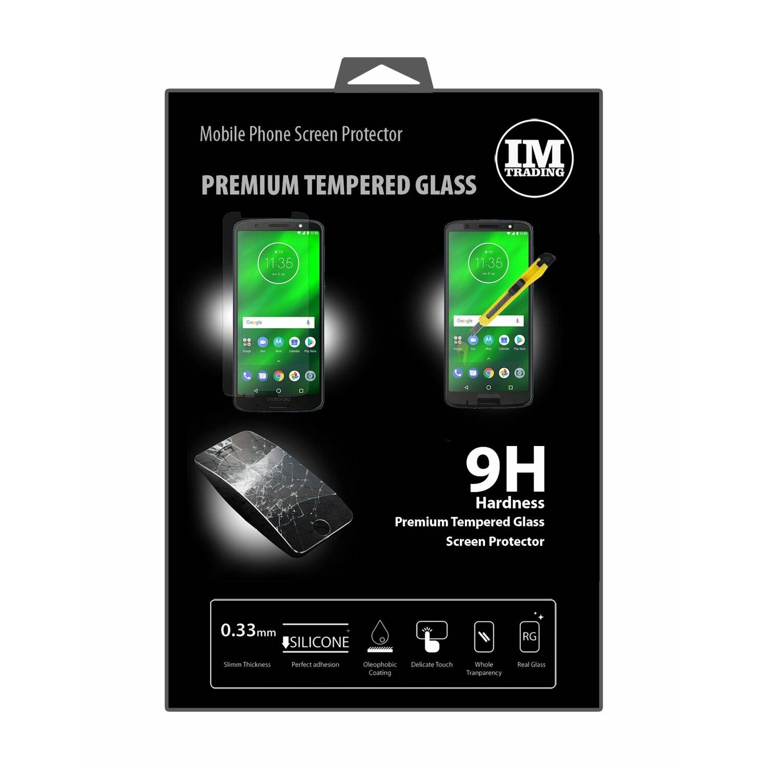 Motorola Moto G6 Plus Schutzglas Handy Schutzglasfolie 9H Display Schutzfolie