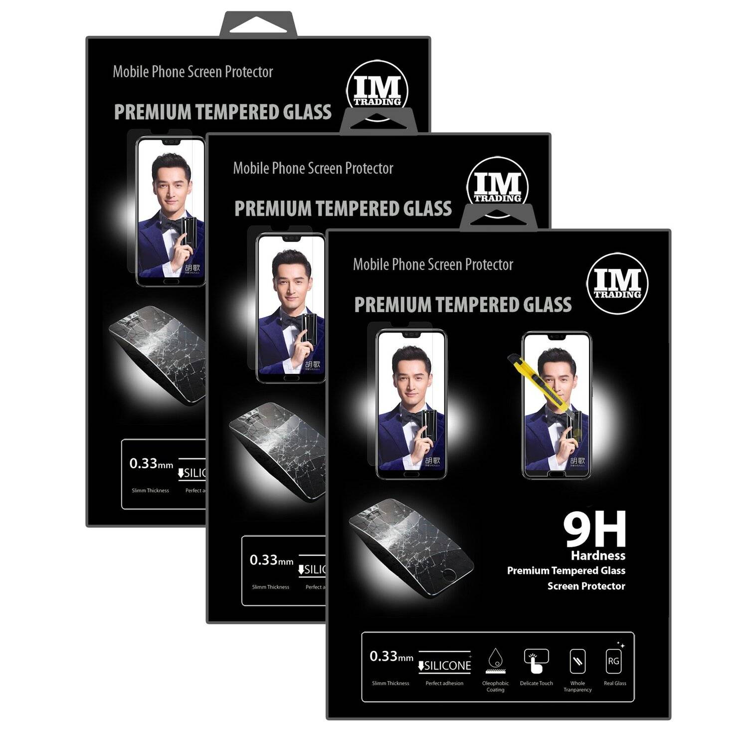 3x Honor 10 Schutzglas Handy Schutzglasfolie 9H Display Schutzfolie