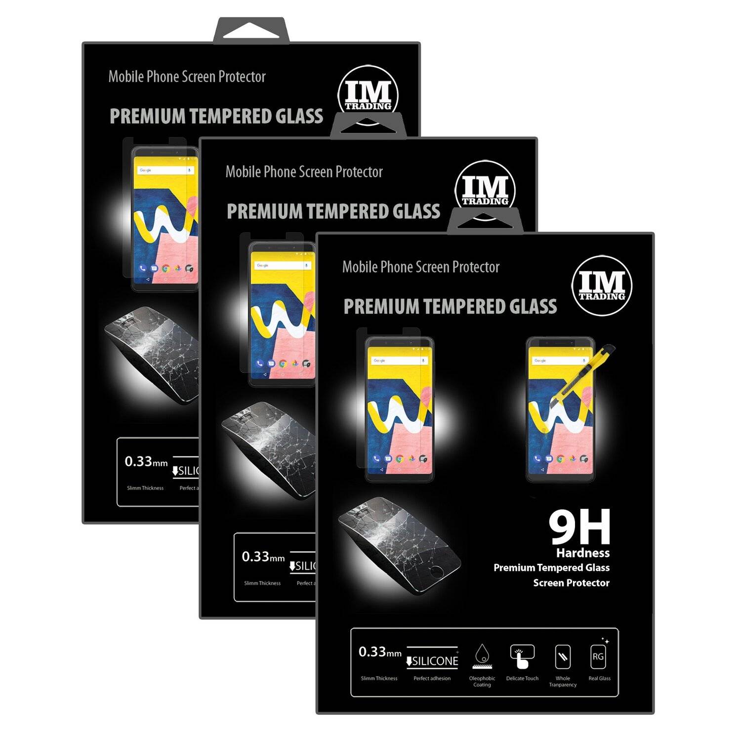 3x Wiko View Lite Schutzglas Handy Schutzglasfolie 9H Display Schutzfolie