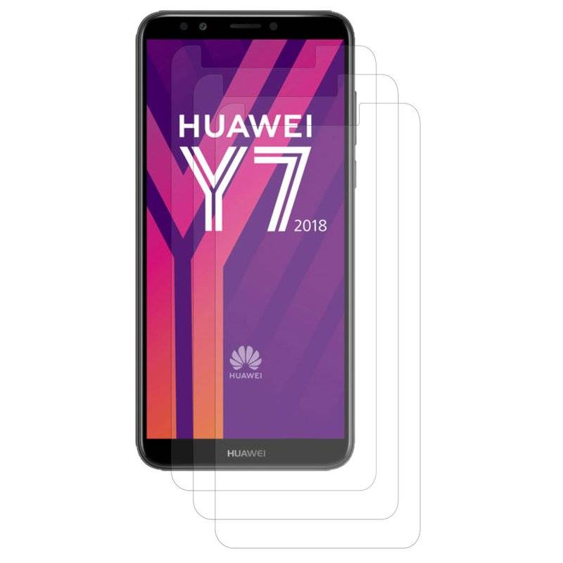 3x Huawei Y7 2018 Schutzfolie Handy Displayschutz Matt