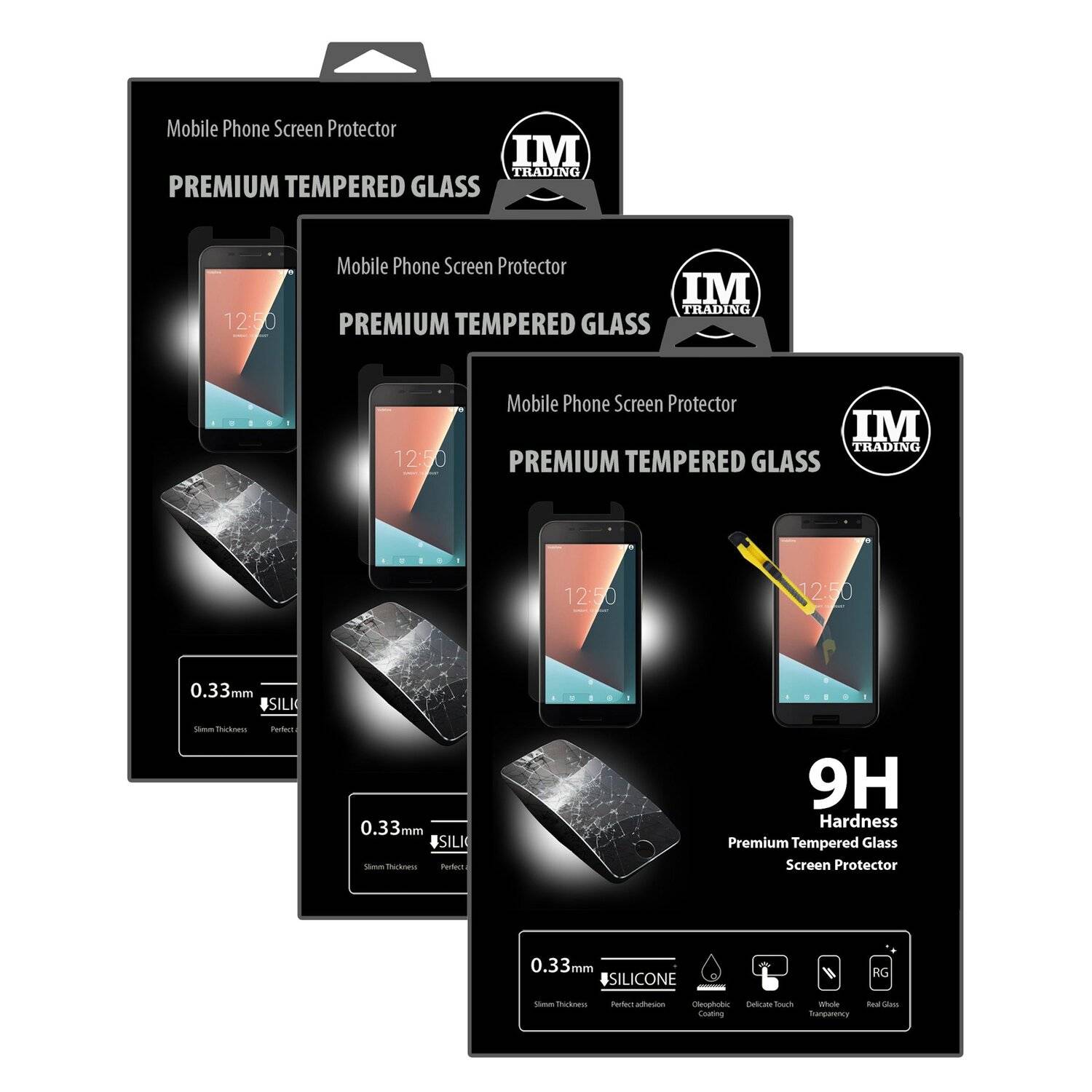 3x Vodafone Smart N8 Schutzglas Handy Schutzglasfolie 9H Display Schutzfolie