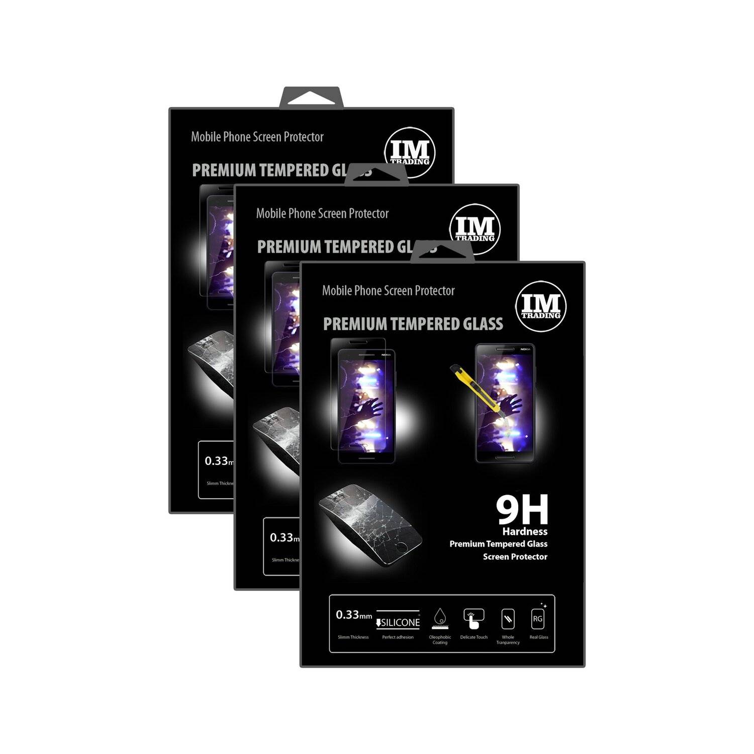 3x Nokia 2.1 2018 Schutzglas Handy Schutzglasfolie 9H Display Schutzfolie