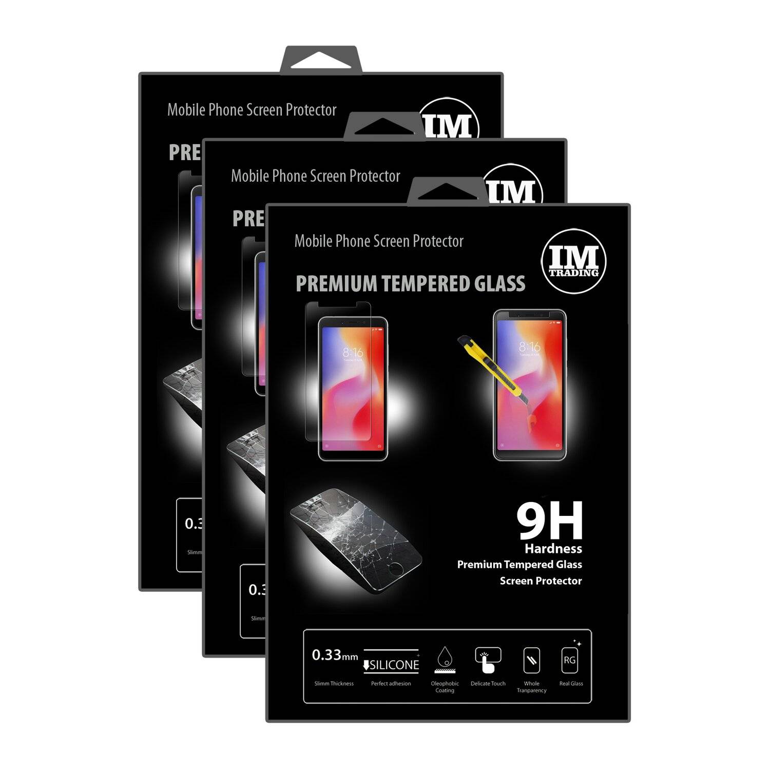 3x Xiaomi Redmi 6A Schutzglas Handy Schutzglasfolie 9H Display Schutzfolie