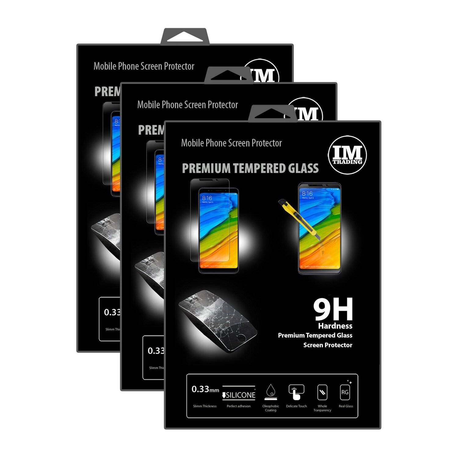 3x Xiaomi Redmi 5 Plus Schutzglas Handy Schutzglasfolie 9H Display Schutzfolie