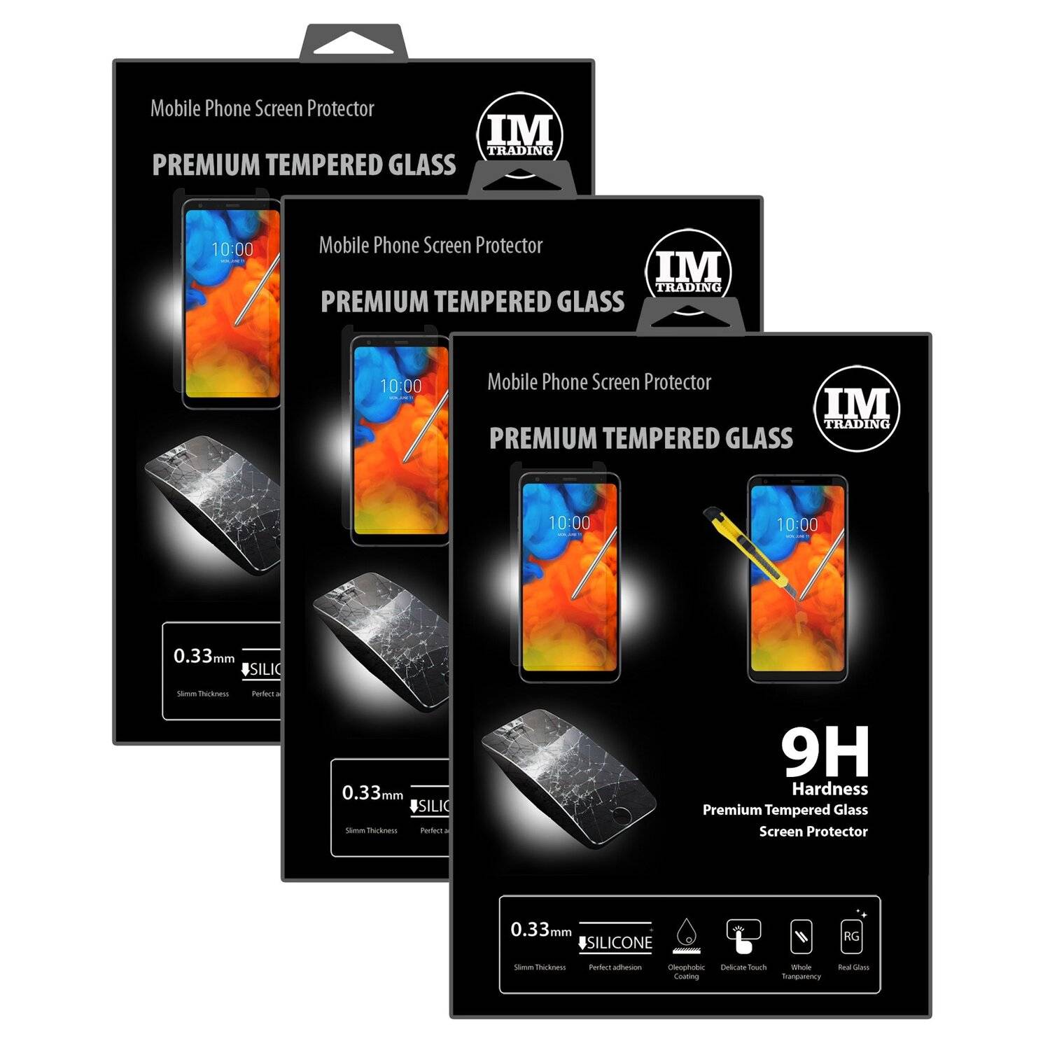 3x LG Q Stylus Schutzglas 9H Display Schutzglas