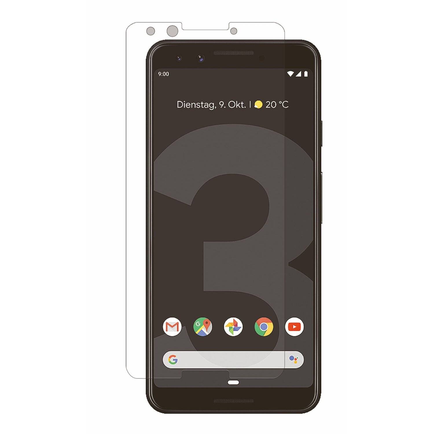 3x Google Pixel 3 Schutzglas 9H Tempered Display Schutzglas