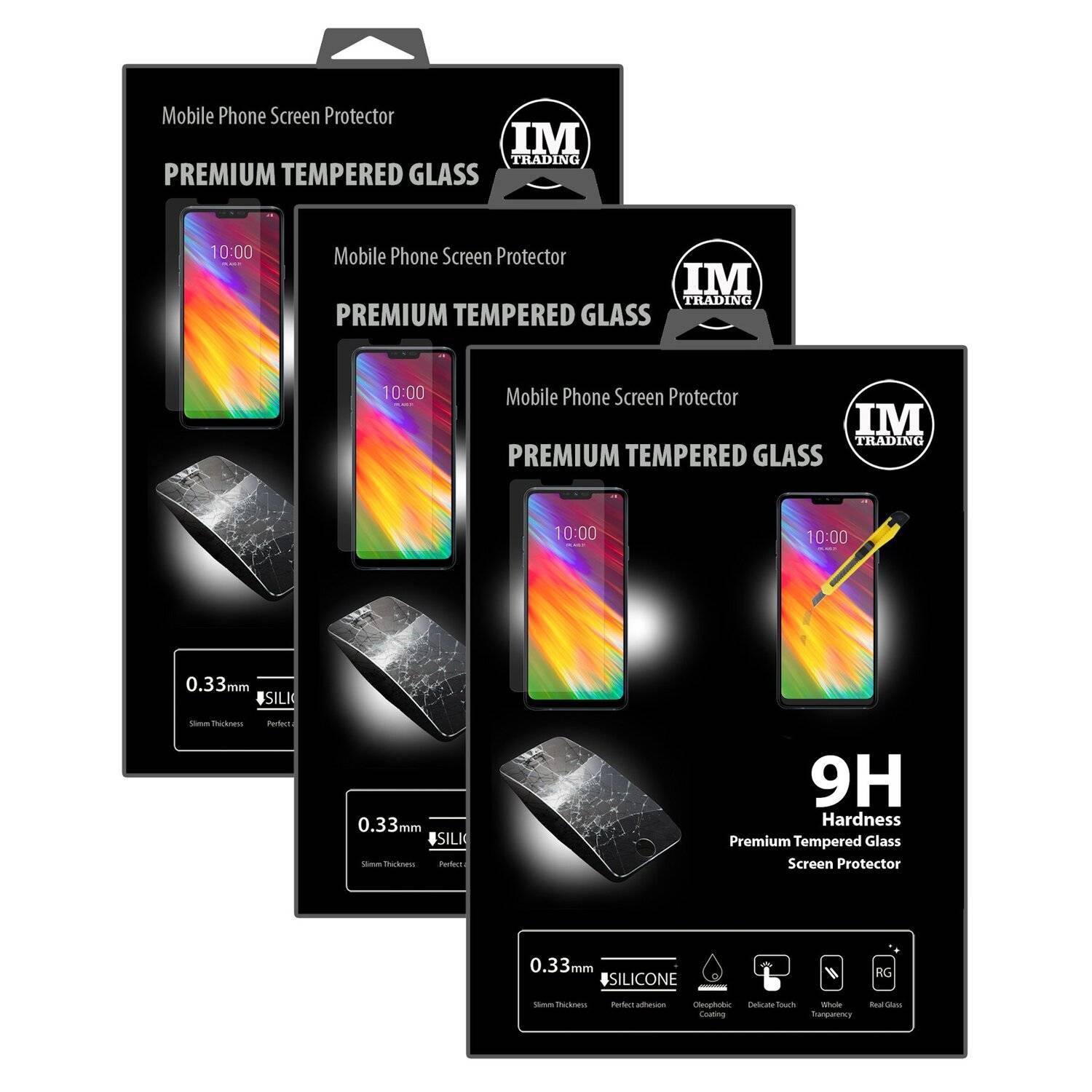3x LG G7 FIT Schutzglas 9H Display Schutzglas