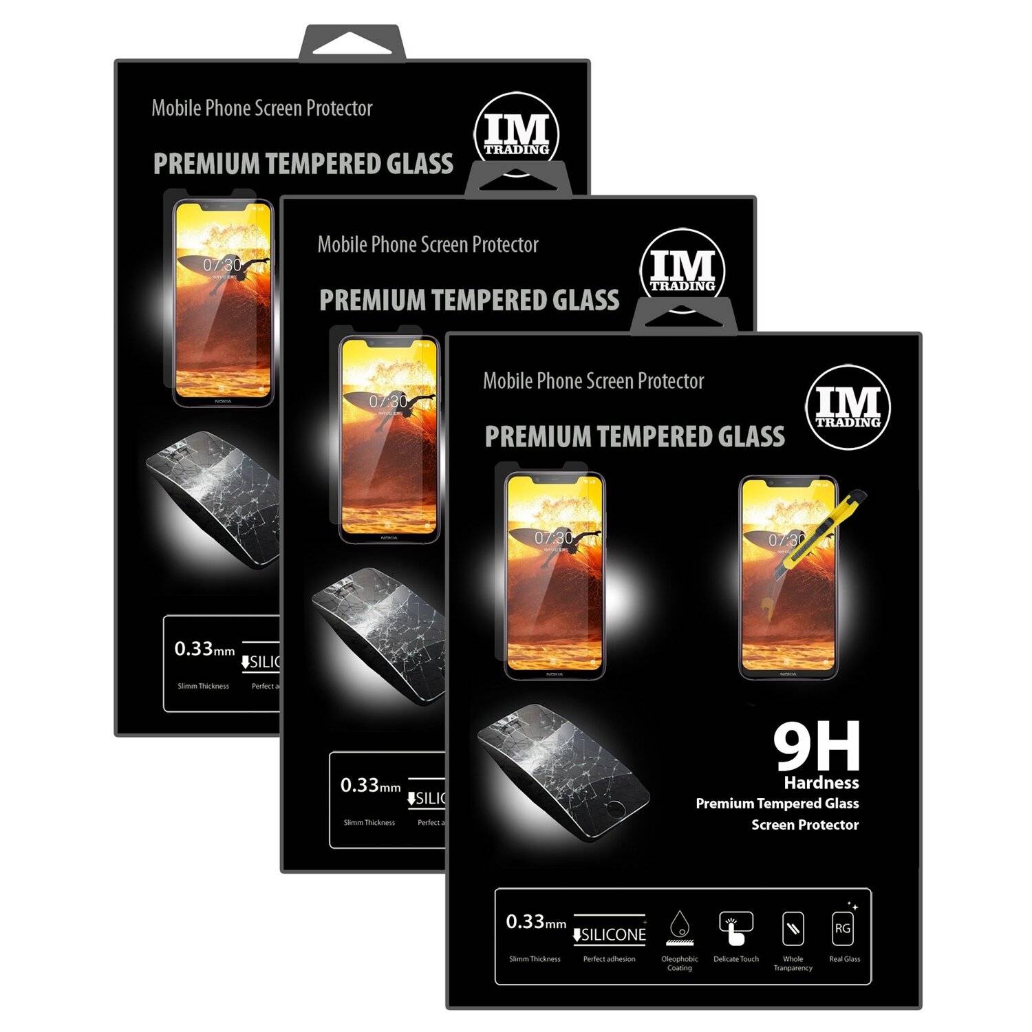 3x Nokia 8.1 Schutzglas 9H Display Schutzglas