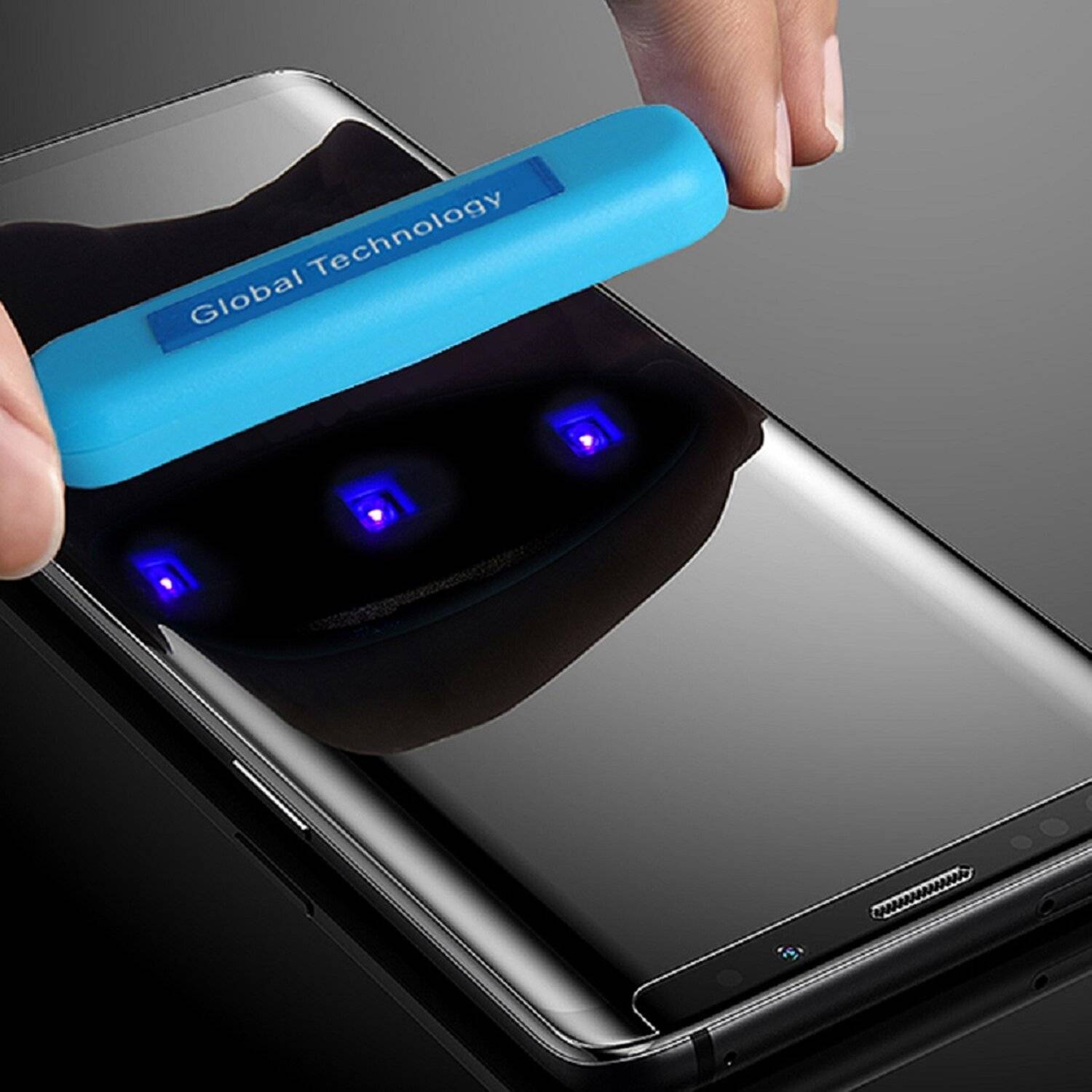 Schutz Schutzglas für Samsung Galaxy S10+ Plus G975F Kleber & UV Licht 3D Curved Schutzglasfolie Display Schutzfolie