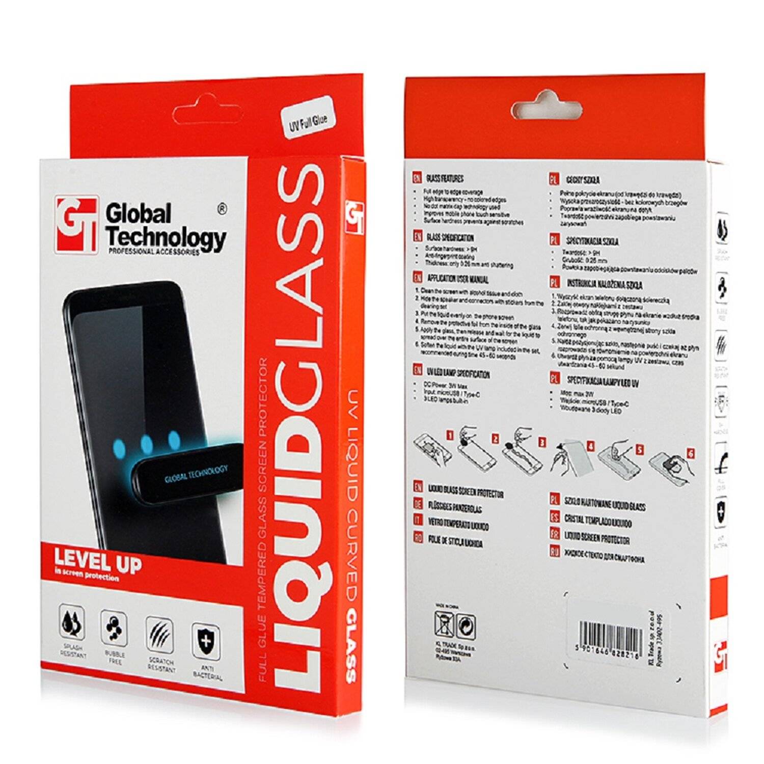 Schutz Schutzglas für Samsung Galaxy S10+ Plus G975F Kleber & UV Licht 3D Curved Schutzglasfolie Display Schutzfolie