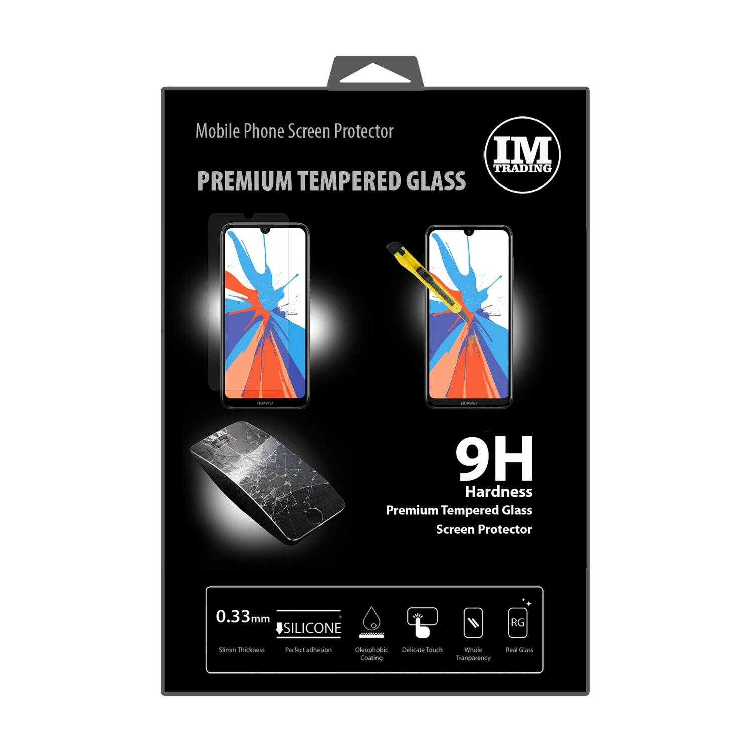 3x Schutz Schutz Glas 9H Tempered Glass Display Schutz Folie Display Glas Screen Protector für HUAWEI Y7 2019