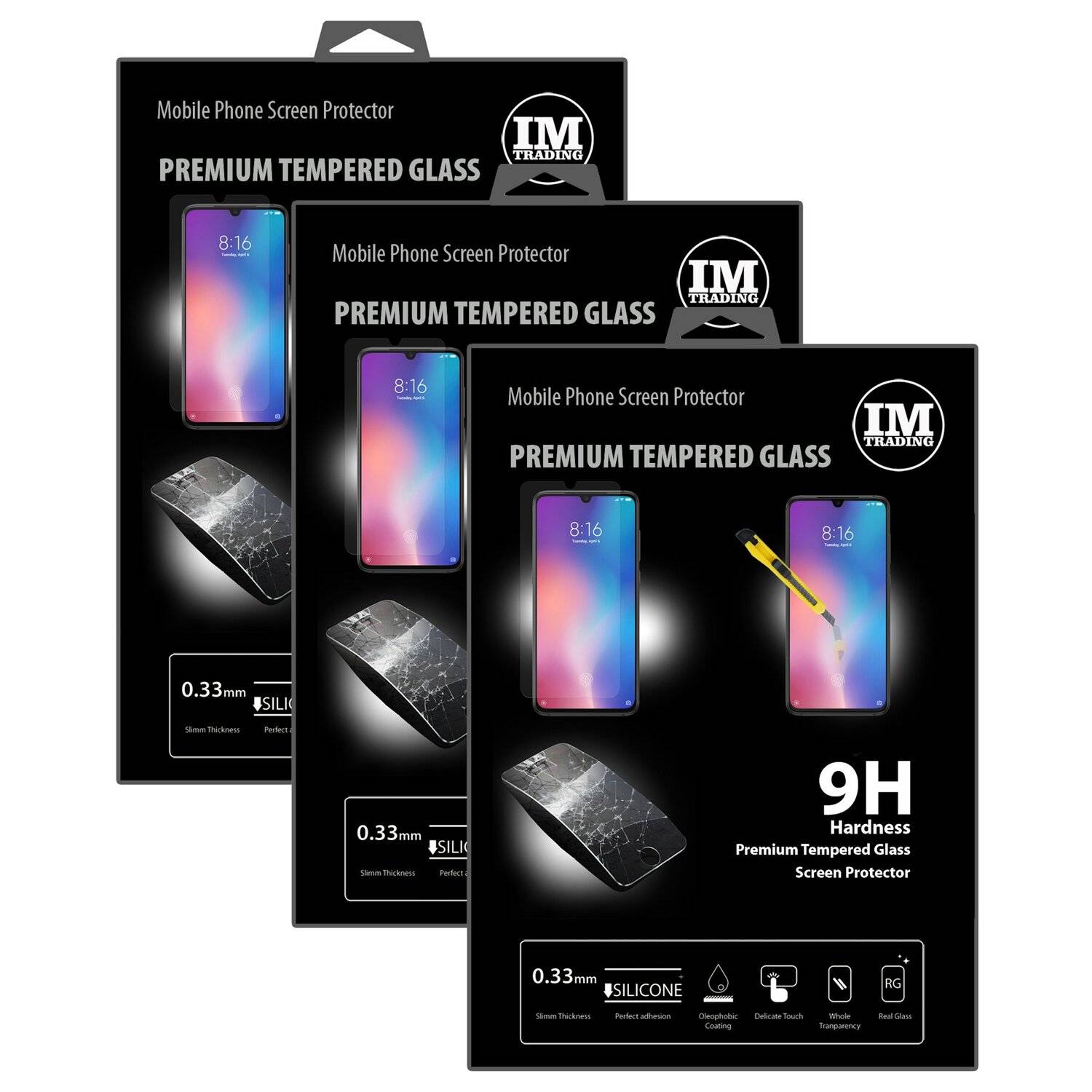 3 Stück Schutzglas 9H kompatibel mit XIAOMI MI 9 Displayschutzfolie Schutzfolie Passgenau Glas