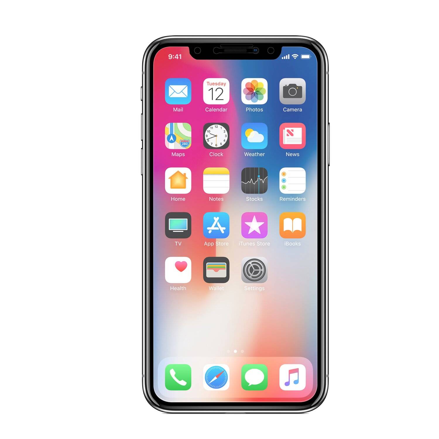 iPhone XS 5D Schutzglas Schwarz 9H Tempered Display Schutzglas