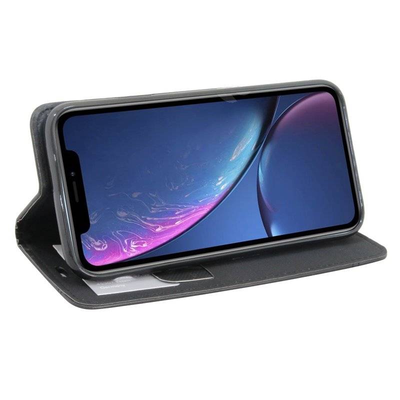iPhone XR Tasche Flip Case Smartphone Schutzhülle Schwarz