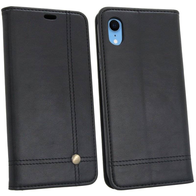 iPhone XR Tasche Flip Case Smartphone Schutzhülle Schwarz