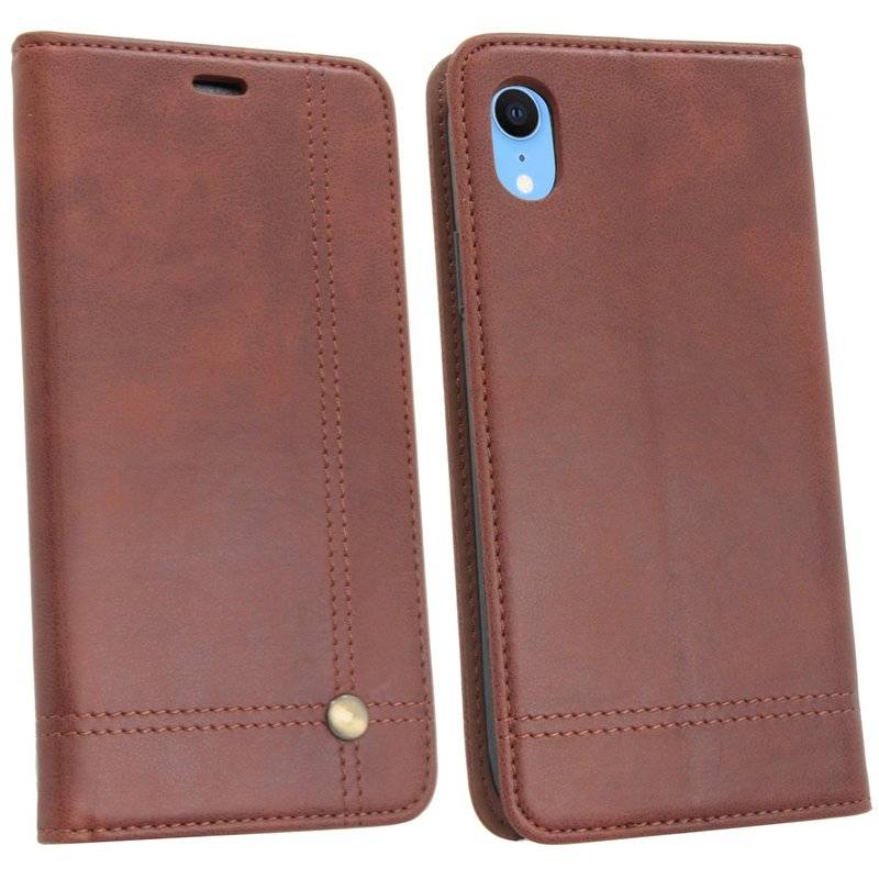 iPhone XS Max Tasche Flip Case Schutzhülle Braun