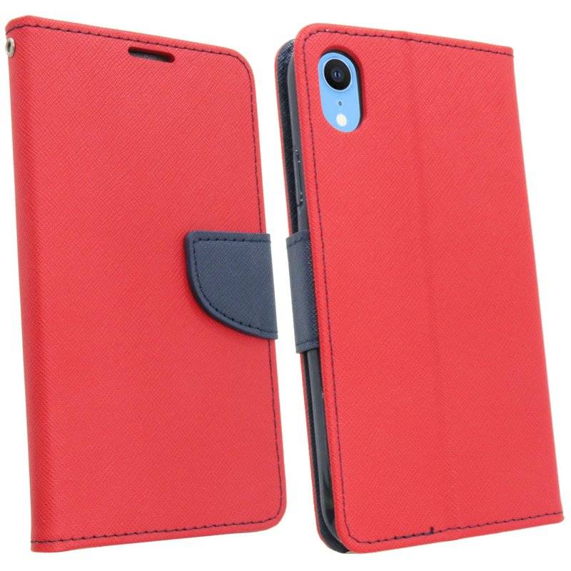 iPhone XR Handyhülle Tasche Flip Case Schutzhülle Rot