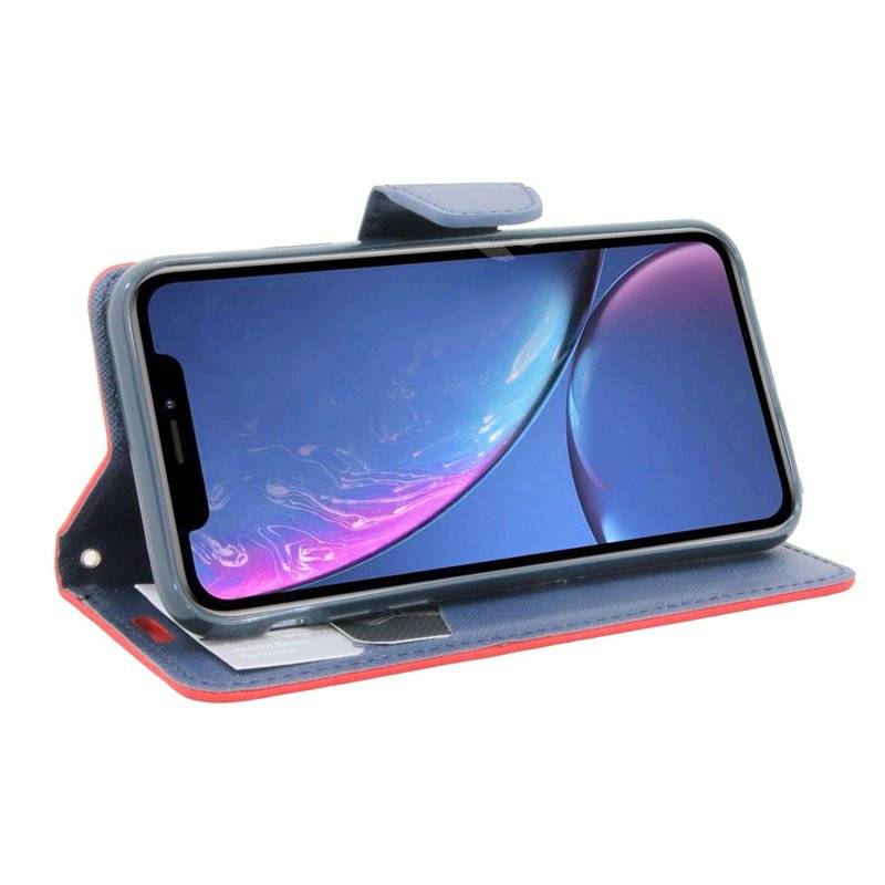 iPhone XR Handyhülle Tasche Flip Case Schutzhülle Rot