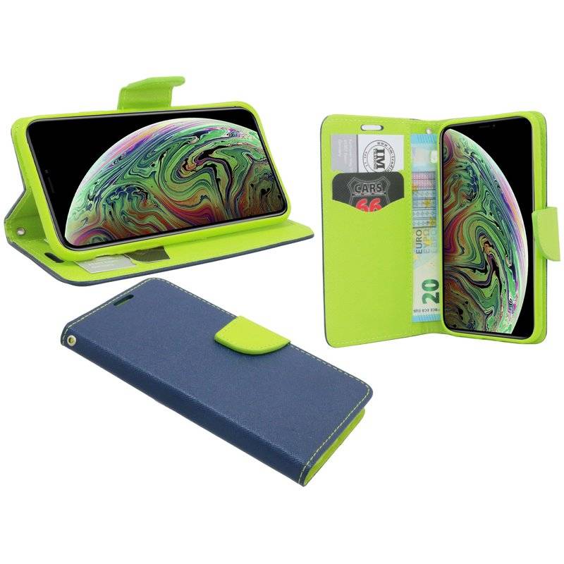 iPhone XS Max Tasche Hülle Flip Case Schutzhülle Blau