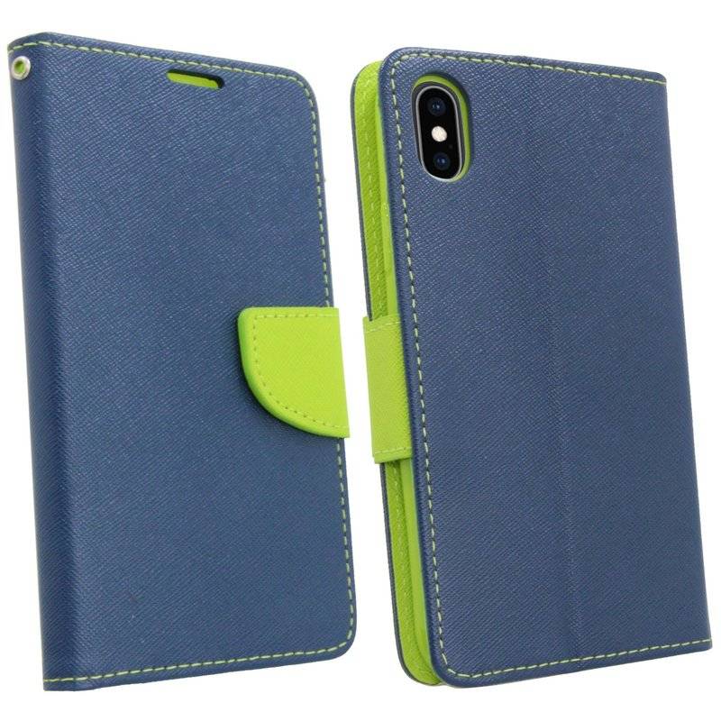 iPhone XS Max Tasche Hülle Flip Case Schutzhülle Blau