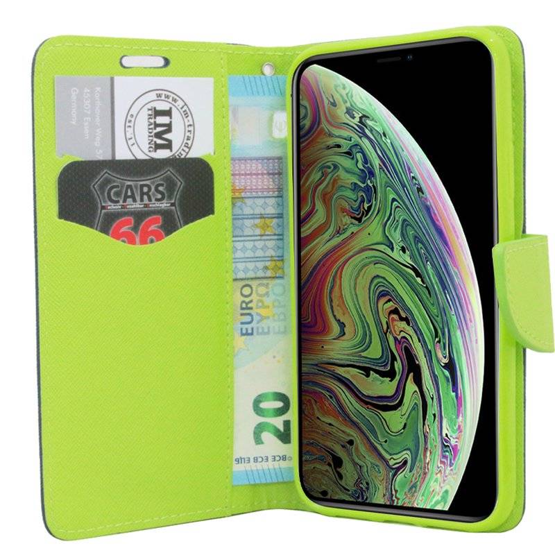 iPhone XS Max Tasche Hülle Flip Case Schutzhülle Blau