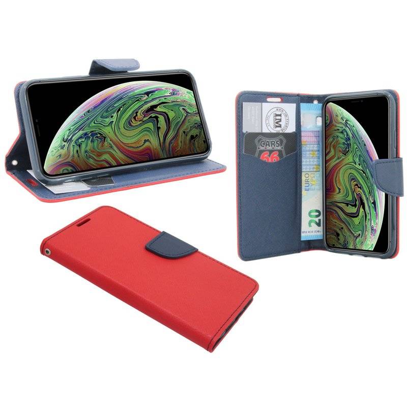 iPhone XS Max Tasche Flip Case Handy Schutzhülle Rot