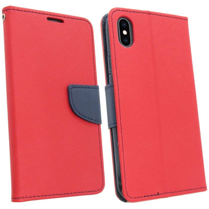 iPhone XS Max Tasche Flip Case Handy Schutzhülle Rot
