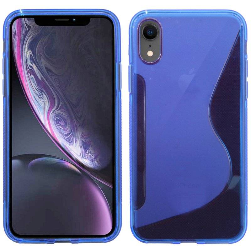 iPhone XR Silikon Hülle S-Line Cover Case Blau