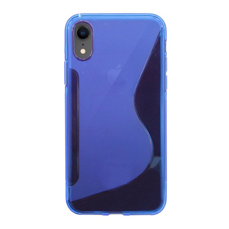 iPhone XR Silikon Hülle S-Line Cover Case Blau