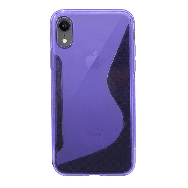 iPhone XR Silikon Hülle S-Line Cover Case Lila