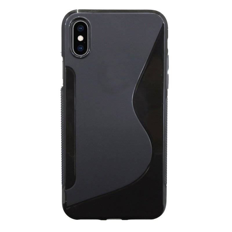 iPhone XS Max Silikon Hülle Cover Case S-Line Schwarz