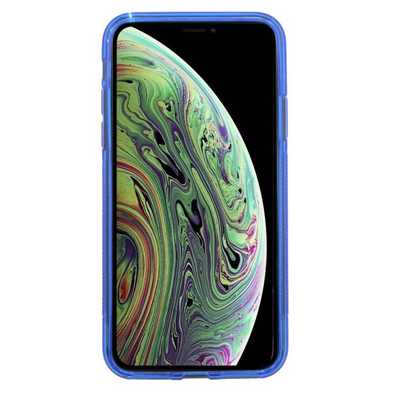 iPhone XS Max Silikon Schutzhülle Cover Case S-Line Blau