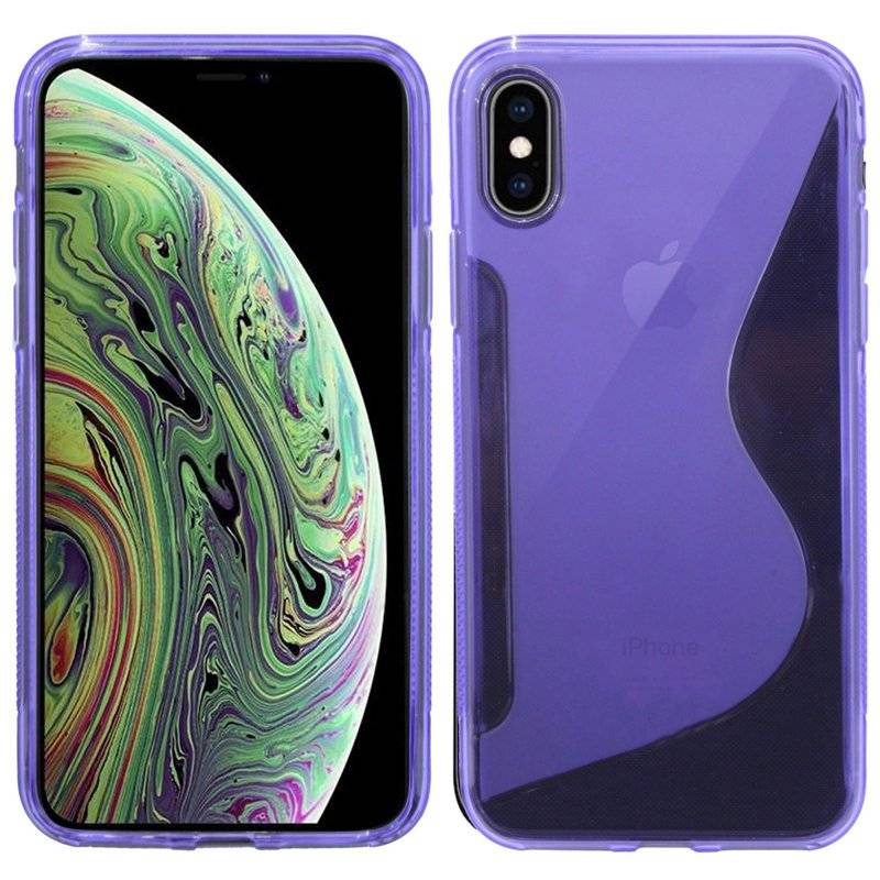 iPhone XS Max Silikon Schutzhülle S-Line Cover Case Lila