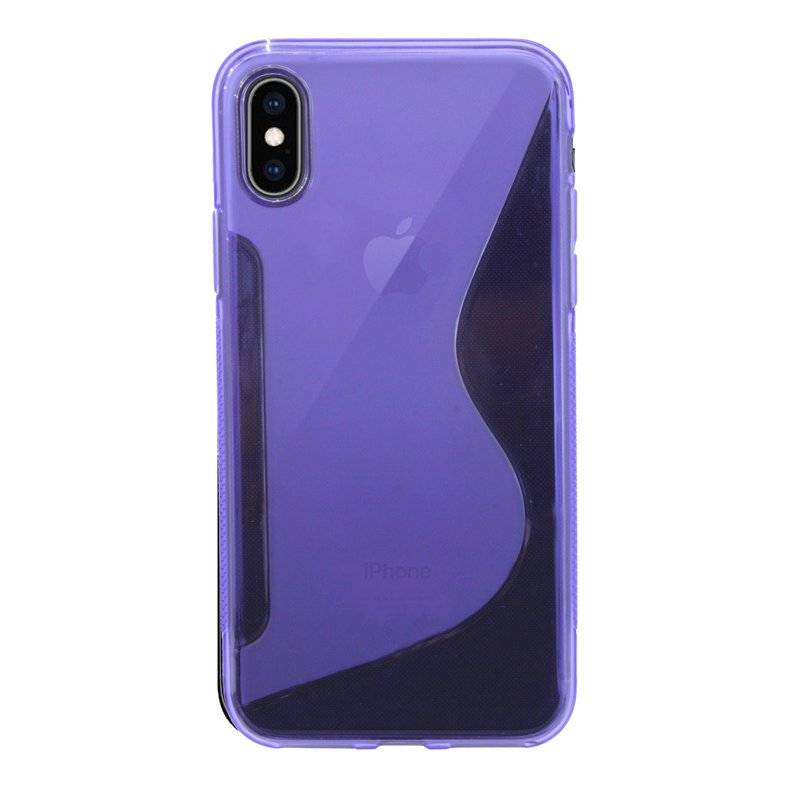 iPhone XS Max Silikon Schutzhülle S-Line Cover Case Lila