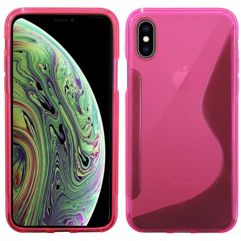 iPhone XS Max Silikon Schutzhülle S-Line Cover Case Pink