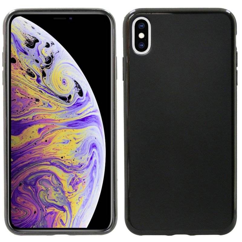 iPhone XS Max Silikon Hülle Cover Case Bumper Schwarz