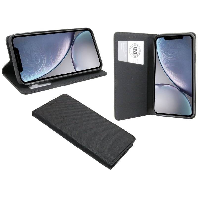 iPhone XR Tasche Flip Case Smartphone Schutzhülle Schwarz