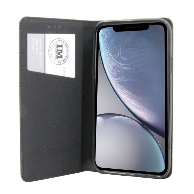 iPhone XR Tasche Flip Case Smartphone Schutzhülle Schwarz