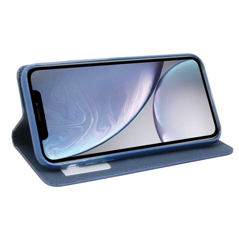 iPhone XR Tasche Flip Case Smartphone Schutzhülle Blau