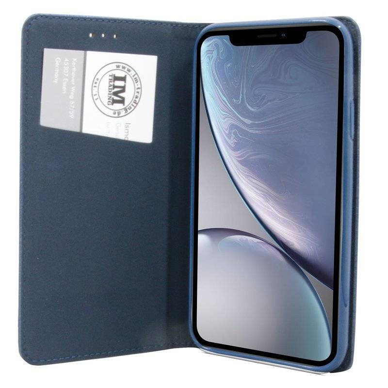 iPhone XR Tasche Flip Case Smartphone Schutzhülle Blau
