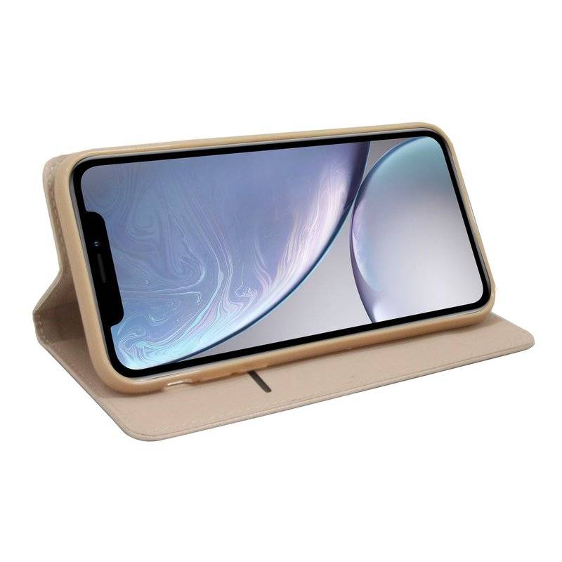 iPhone XR Tasche Flip Case Smartphone Schutzhülle Gold