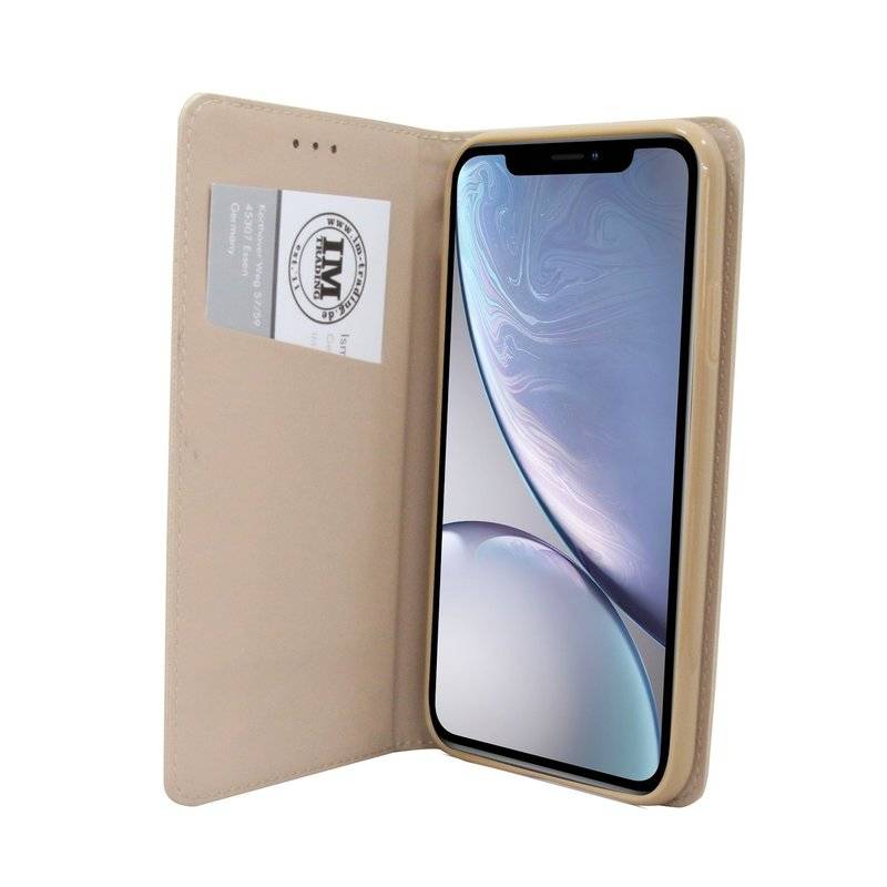 iPhone XR Tasche Flip Case Smartphone Schutzhülle Gold