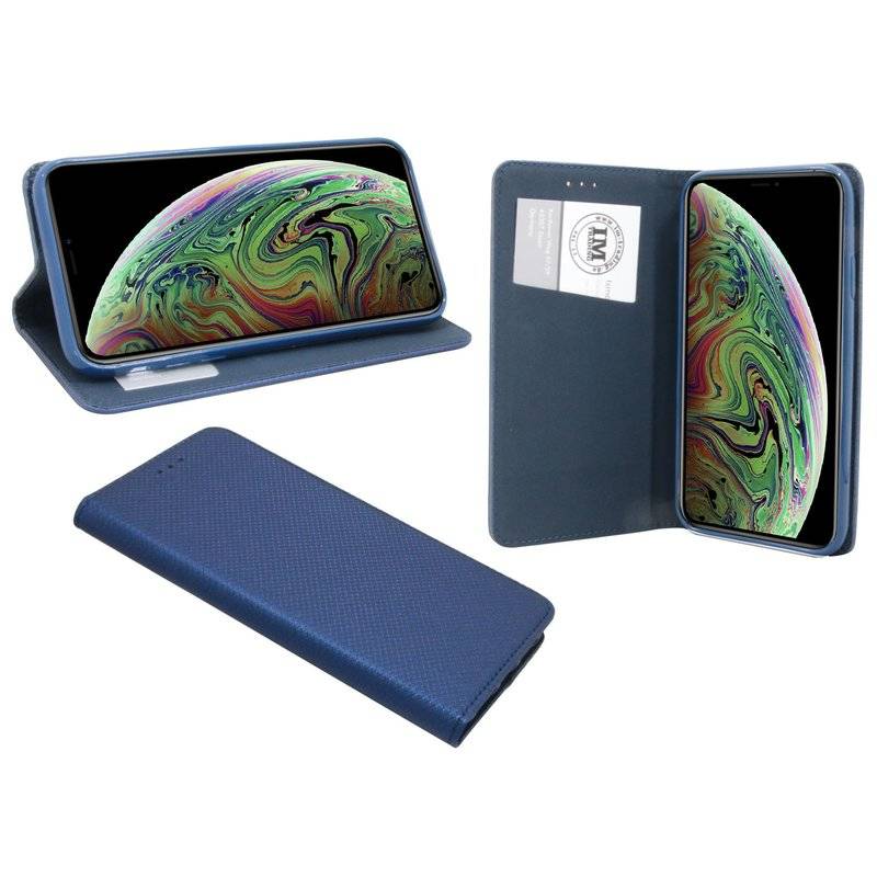iPhone XS Max Buch Tasche Flip Case Blau Schutzhülle