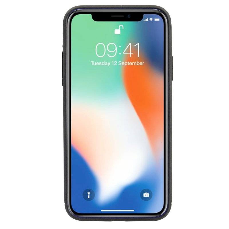 Silikon Hülle Carbon kompatibel mit iPhone X TPU Case Soft Handyhülle Cover Schutzhülle Schwarz