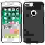 Silikon Hülle Carbon kompatibel mit iPhone 7 PLUS TPU Case Soft Handyhülle Cover Schutzhülle Schwarz