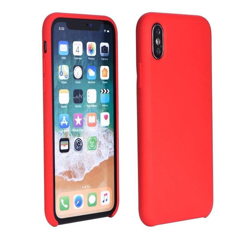 iPhone X Silikon Hülle Hard Case Bumper Rot