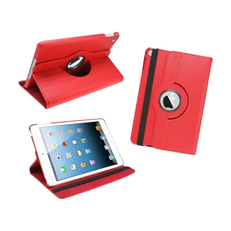Tablet Tasche 360° Rotierbar Schutzhülle Cover Etui Hülle für iPad Mini 4 Rot