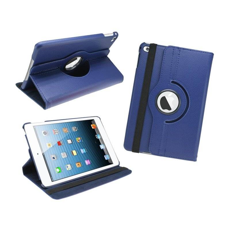 Tablet Tasche 360° Rotierbar Schutzhülle Cover Etui Hülle für iPad Mini 4 Blau