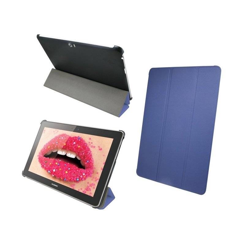 Buchtasche Bumper BOOK-Style Zubehör Hülle für Huawei MediaPad 10 FHD (10.1") Blau